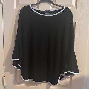 Coco Bianco Black Blouse with White Accents